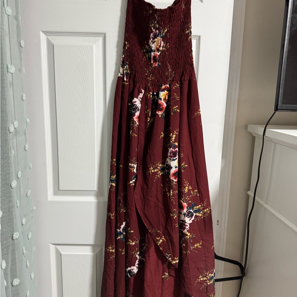 Elegant Floral High Low Dress